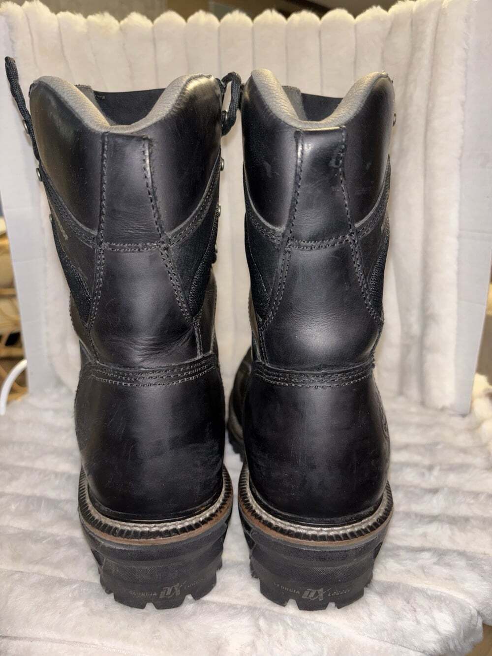 Georgia Boot LA Logger Waterproof Black Work Boots EH Mens 8M GB00619 Comp Toe - Picture 3 of 8